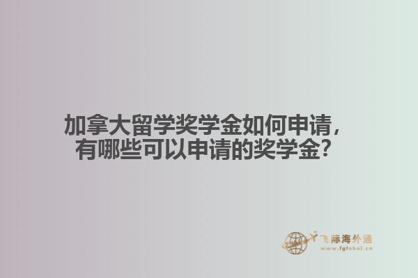 加拿大留學(xué)獎學(xué)金如何申請，有哪些可以申請的獎學(xué)金？