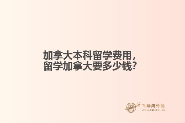 加拿大本科留學(xué)費用，留學(xué)加拿大要多少錢？