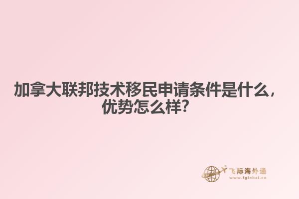 加拿大聯(lián)邦技術(shù)移民申請條件是什么，優(yōu)勢怎么樣？
