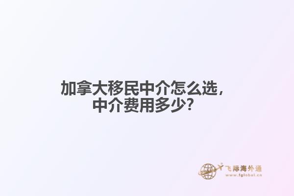 加拿大移民中介怎么選，中介費用多少？