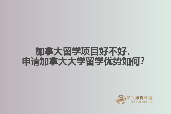 加拿大留學(xué)項目好不好，申請加拿大大學(xué)留學(xué)優(yōu)勢如何？