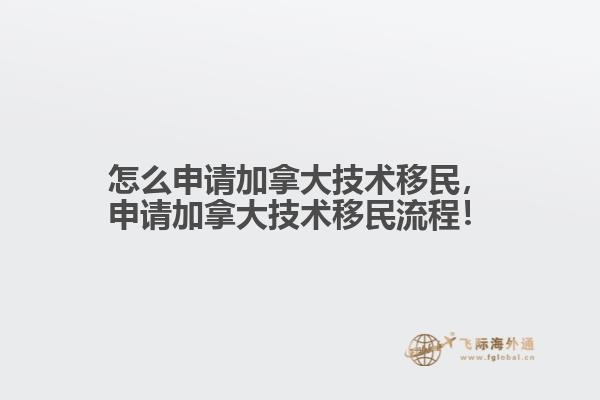 怎么申請加拿大技術(shù)移民，申請加拿大技術(shù)移民流程！