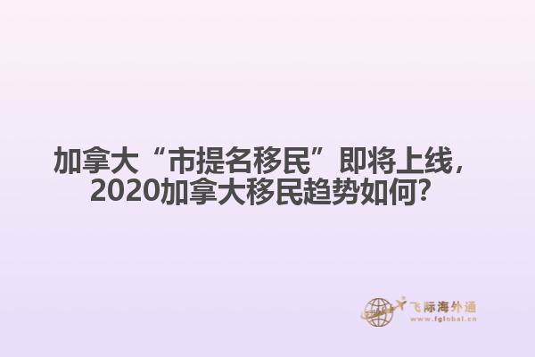 加拿大“市提名移民”即將上線，2020加拿大移民趨勢如何？
