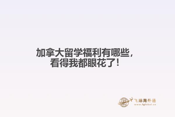 加拿大留學(xué)福利有哪些，看得我都眼花了！? 