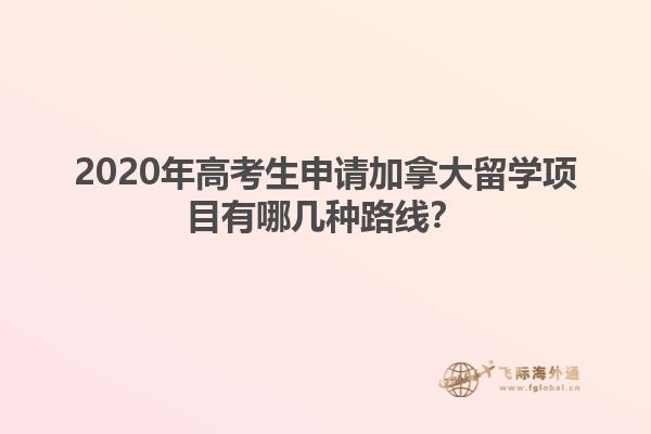 2020年高考生申請(qǐng)加拿大留學(xué)項(xiàng)目有哪幾種路線？