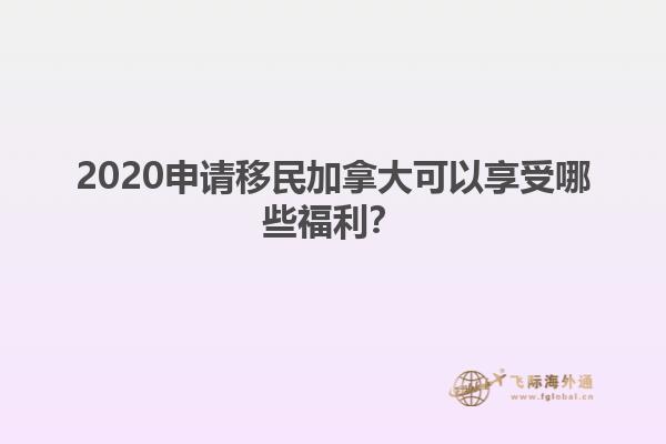 2020申請(qǐng)移民加拿大可以享受哪些福利？