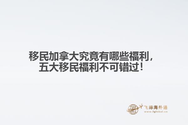 移民加拿大究竟有哪些福利，五大移民福利不可錯(cuò)過(guò)！