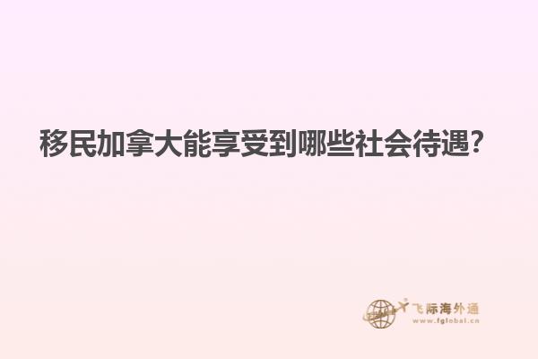 移民加拿大能享受到哪些社會(huì)待遇？