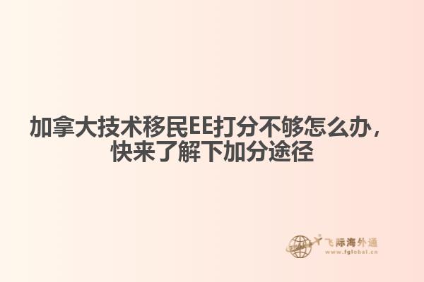 加拿大技術(shù)移民EE打分不夠怎么辦，快來了解下加分途徑