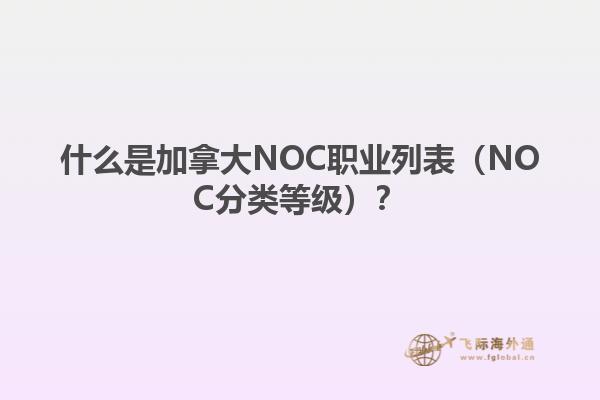 什么是加拿大NOC職業(yè)列表（NOC分類等級(jí)）？