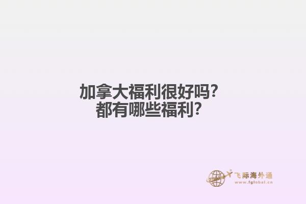 加拿大福利很好嗎？都有哪些福利？