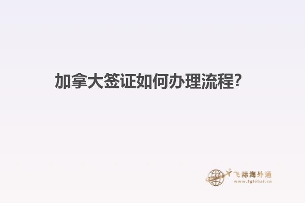 加拿大簽證如何辦理流程？