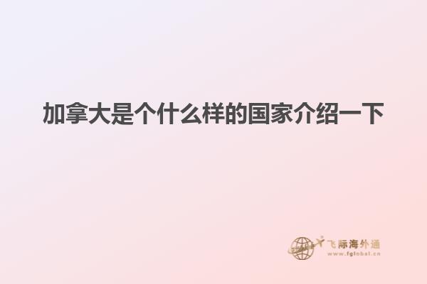 加拿大是個(gè)什么樣的國家介紹一下