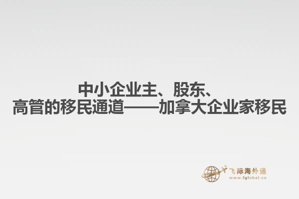 中小企業(yè)主、股東、高管的移民通道——加拿大企業(yè)家移民