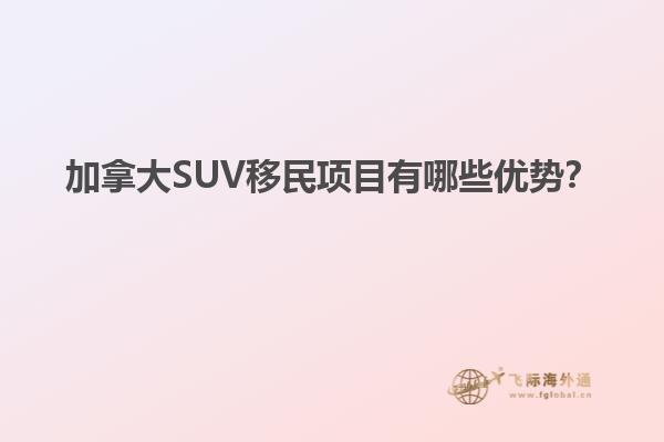 加拿大SUV移民項目有哪些優(yōu)勢？
