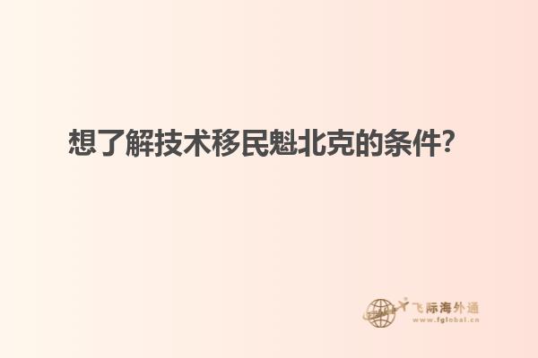 想了解技術移民魁北克的條件？