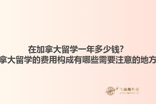 在加拿大留學(xué)一年多少錢？加拿大留學(xué)的費(fèi)用構(gòu)成有哪些需要注意的地方？