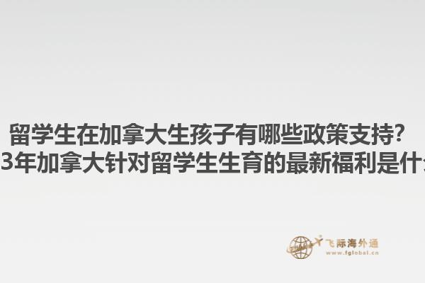 留學(xué)生在加拿大生孩子有哪些政策支持？2023年加拿大針對(duì)留學(xué)生生育的最新福利是什么？1.jpg