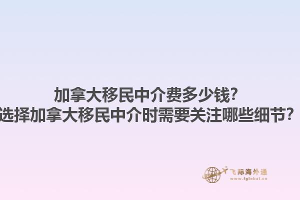 加拿大移民中介費(fèi)多少錢？選擇加拿大移民中介時(shí)需要關(guān)注哪些細(xì)節(jié)？