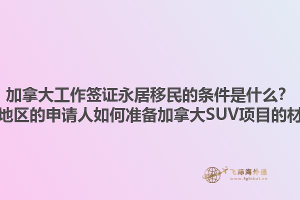 加拿大工作簽證永居移民的條件是什么？黃驊地區(qū)的申請(qǐng)人如何準(zhǔn)備加拿大SUV項(xiàng)目的材料？