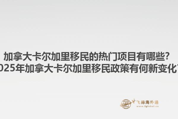 加拿大卡爾加里移民的熱門項(xiàng)目有哪些？2025年加拿大卡爾加里移民政策有何新變化？