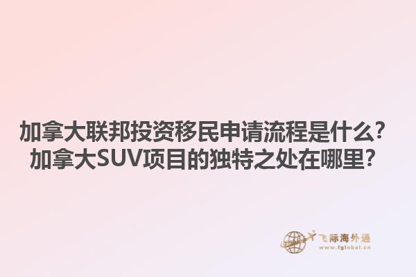 加拿大聯(lián)邦投資移民申請流程是什么？加拿大SUV項目的獨特之處在哪里？