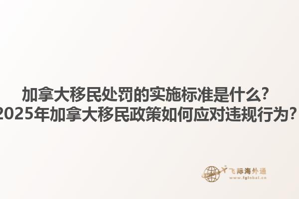 加拿大移民處罰的實施標(biāo)準(zhǔn)是什么？2025年加拿大移民政策如何應(yīng)對違規(guī)行為？