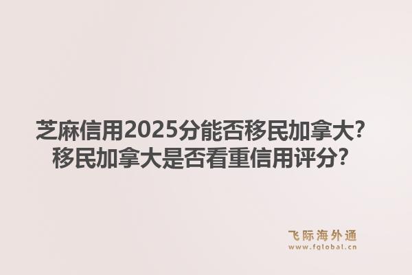 芝麻信用2025分能否移民加拿大？移民加拿大是否看重信用評(píng)分？1.jpg