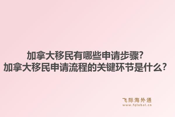 加拿大移民有哪些申請步驟？加拿大移民申請流程的關(guān)鍵環(huán)節(jié)是什么？1.jpg
