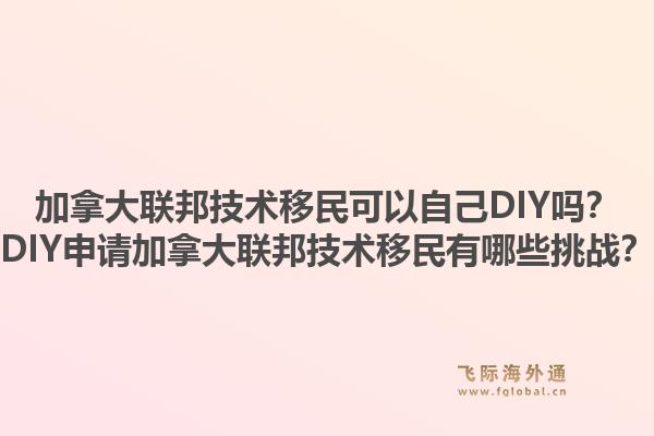 加拿大聯(lián)邦技術(shù)移民可以自己DIY嗎？DIY申請加拿大聯(lián)邦技術(shù)移民有哪些挑戰(zhàn)？1.jpg